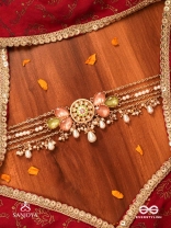 TARUNIMA - FRESHNESS- SIMPLE GRACEFUL CHOKER NECKPIECE WITH GEMSTONES, KUNDAN AND PEARLS