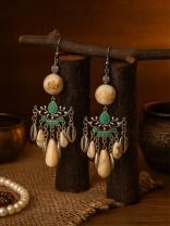 DESERT DREAM  –  OXIDISED BOHEMIAN DANGLERS