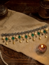 TRIBAL GRACE – EARTHY STONE AND OXIDISED NECKPIECE