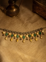 TRIBAL GRACE – EARTHY STONE AND OXIDISED NECKPIECE