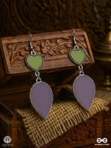 HEARTED HAZE - OXIDISED HEART DROP EARRING