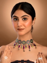 MIDNIGHT MUSE - OXIDISED COLOURED BEAD CHOKER