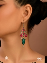 TINKLE TANGO - TRIANGLE MOTIF OXIDISED EARRING