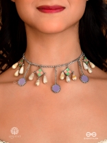 DROPLET DREAM - ENAMELLED CHARM NECKLACE