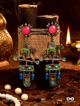 CARNIVAL RIDE - FUNKY OXIDISED EARRING