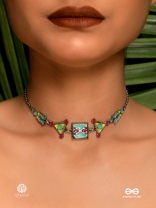 ETHNIC EDGE - GEOMETRIC ENAMELLED CHOKER