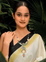 DUNE WHISPERS - RUSTIC STONE EMBELLISHED NECKLACE