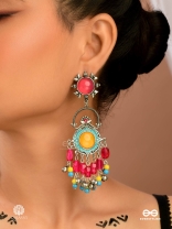 SUNBURST GYPSY - BOHO STATEMENT OXIDISED EARRING