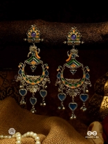 INDIGO EMBRACE - STATEMENT OXIDISED JHUMKA