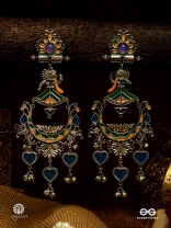 INDIGO EMBRACE - STATEMENT OXIDISED JHUMKA