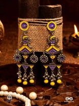 NRITYA NOVA - DUAL-TONE ENAMEL EARRING