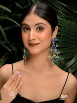 PARROT GLEAM - QUIRKY ENAMELLED OXIDISED EARRINGS