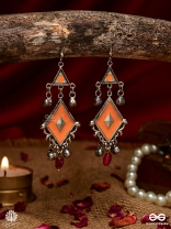 TANGERINE TINKLE – OXIDISED ENAMELLED EARRINGs