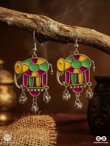 TUSKER TALE – TRIBAL ELEPHANT OXIDISED EARRING