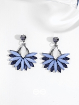 Flower Power Scintillating Blue Earrings