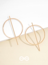 An Elegant Delight Golden Geometric Earrings