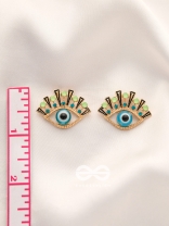 The Evil-Eye Protector Bedazzled Stud Earrings