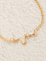 The Elegant Casual Heartbeat Bracelet- Golden