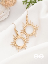 The Cute Little Sun - Golden Elegant Earrings