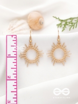 The Cute Little Sun - Golden Elegant Earrings