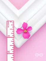 The Floral Finesse - Gorgeous Statement Studs (Cerise Pink)