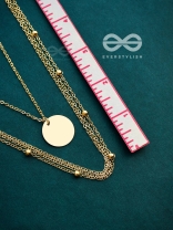 A Dainty Desire - Golden Multilayered Set of two Necklaces