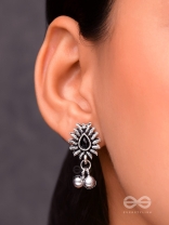 The Flared Droplet Studs (Onyx Black) - The Melodious Ghungroo Collection