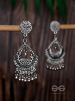The Ethnic Intricate Delight - Oxidised Boho Earrings