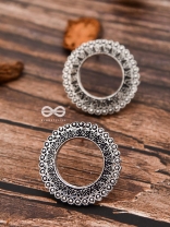 The Aztec Circles - Oxidised Boho Earrings