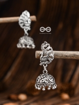 The Simply Artistic Peacock Jhumis