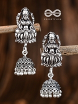 A Divine Artwork - Oxidised Boho Jhumki Earrings