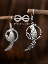 The Bird on a Twig Danglers - Tiny Trinket Earrings