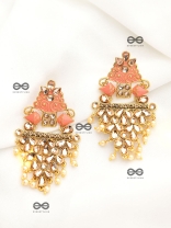 The Marvellous Meenakari Collection - Aanya Earrings - Coral