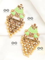 The Marvellous Meenakari Collection - Aanya Earrings - Green