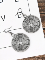 The Shimmery Hypnosis - Dark Grey Elegant Earrings