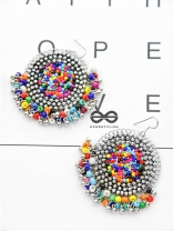 The Playful Elegance - Oxidised Boho Earrings