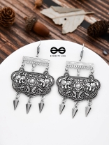 A History Inspired Artwork - Oxidised Boho Earrings