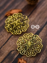 The Golden Emblem Studs - Oxidised Boho Earrings