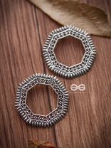 The Little Bohemian Hexagons - Oxidised Boho Earrings