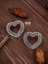 The Little Bohemian Heart - Oxidised Boho Earrings