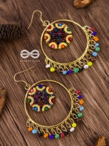 Colour Me Crazy - Oxidised Boho Earrings - Golden