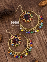 Colour Me Crazy - Oxidised Boho Earrings - Golden