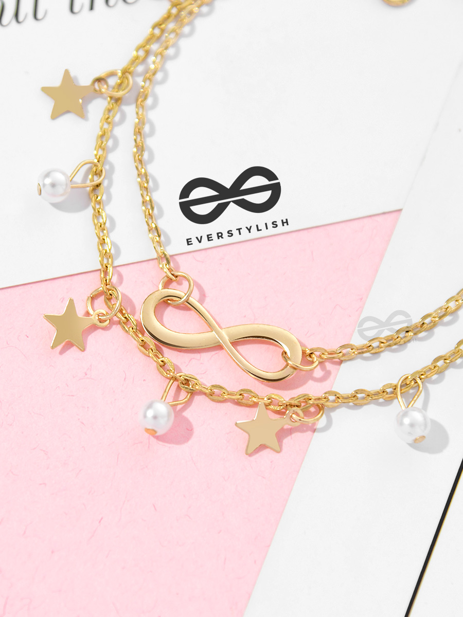 To Infinity and Beyond - Golden Statement Layered Bracelet