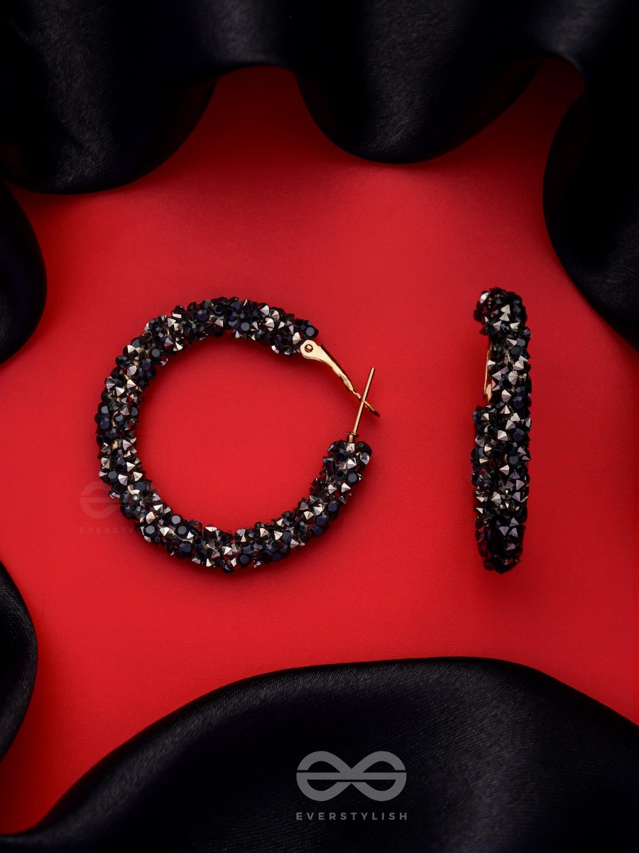 THE PARTY POPPERS ILLUMINATING STATEMENT HOOPS - Black