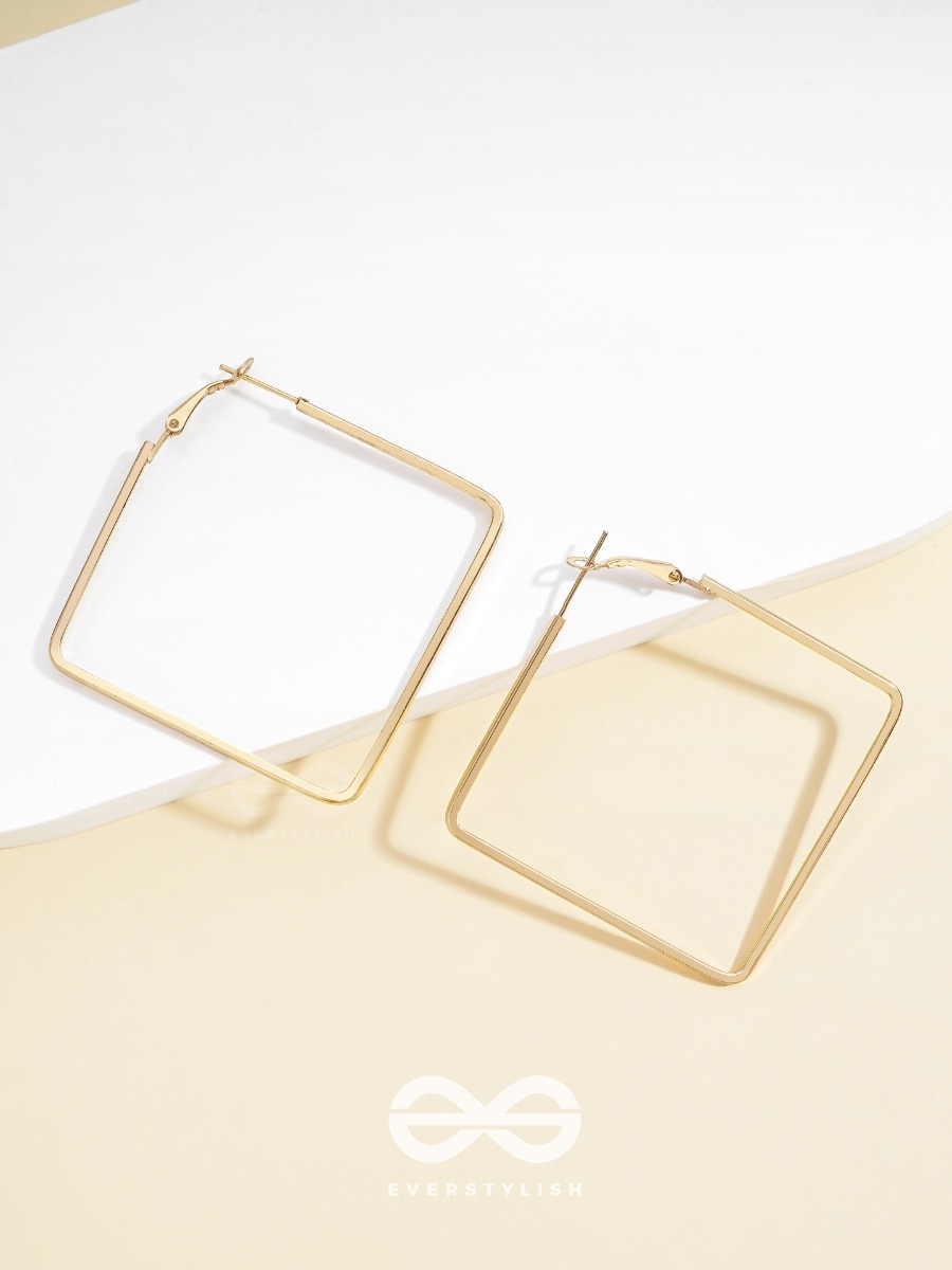 Eternally Stylish Golden Square hoops