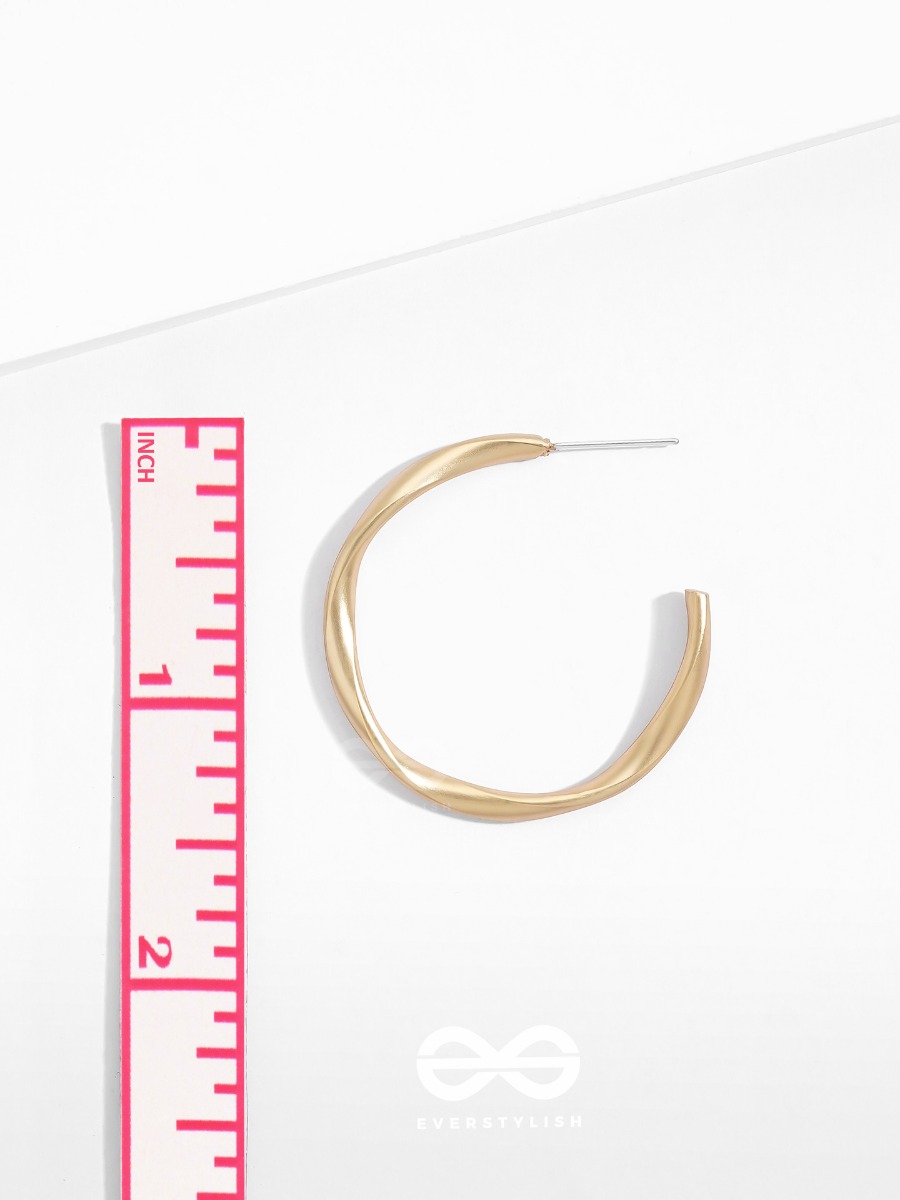 The Subtle Affirmation Golden Twists Hoop Earrings